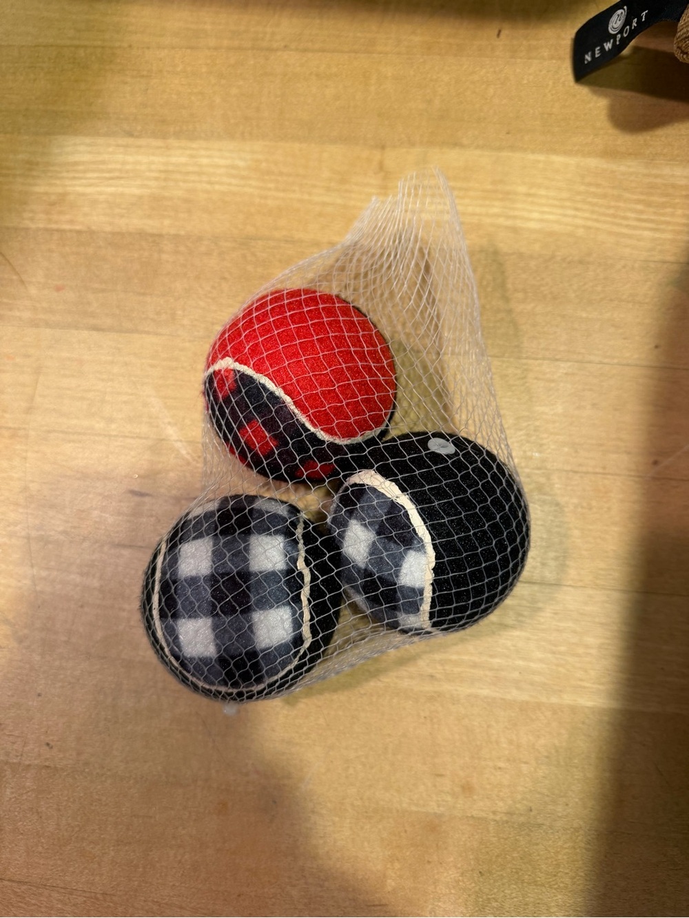 Holiday Plaid Tennis Balls Pack of 3